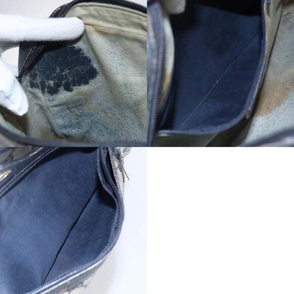 GUCCI GG Canvas Sherry Line Shoulder Bag Pvc Leather Navy Red - Picture 13 of 13